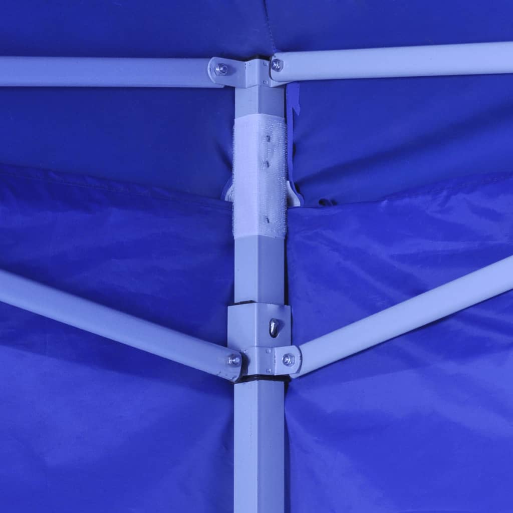 Tente pliable avec 4 parois Bleu 3 x 3 m