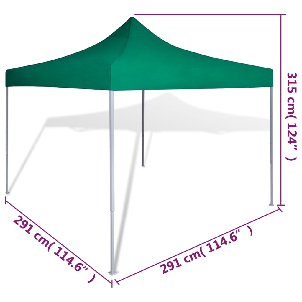 Tente pliable verte 3 x 3 m