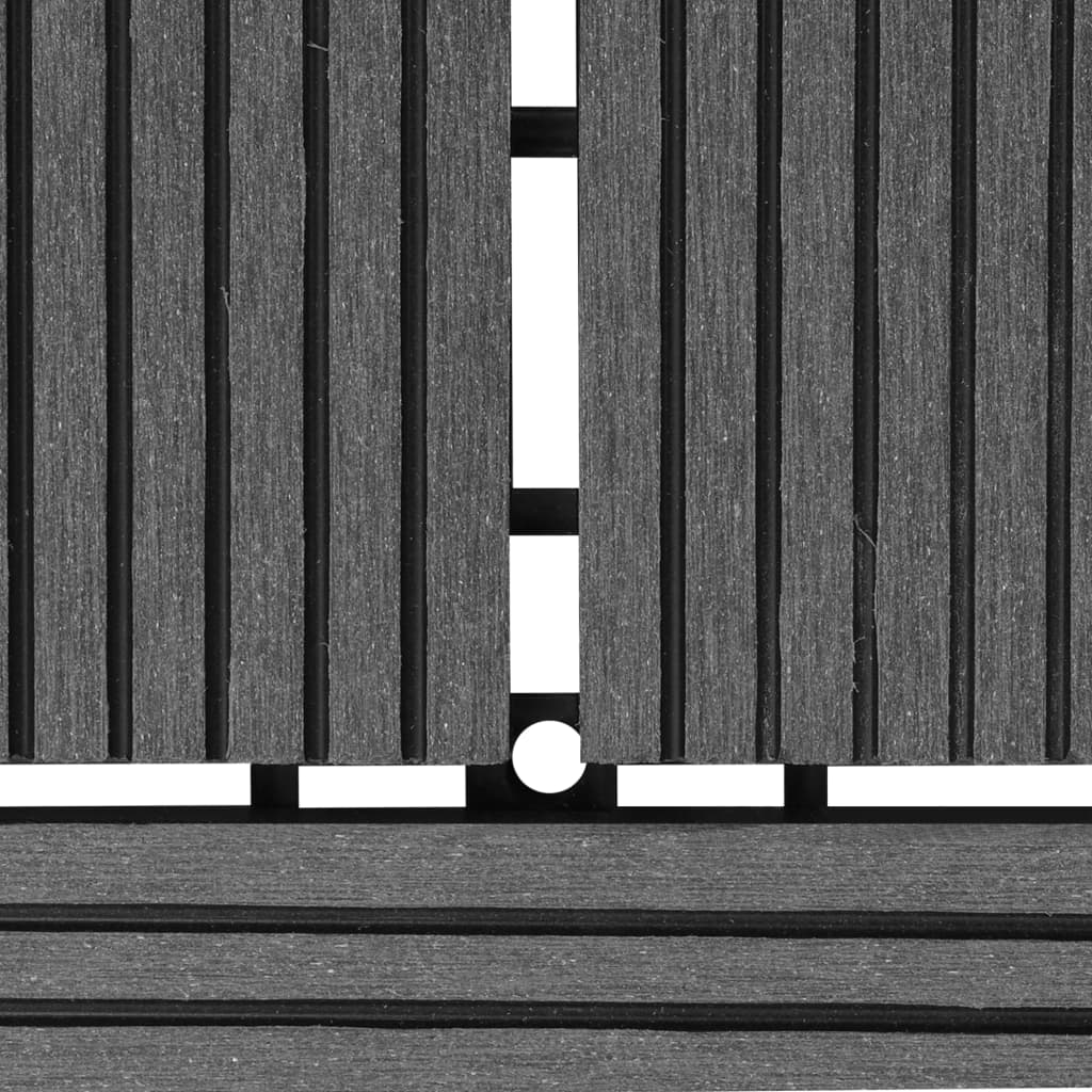 Carreaux de terrasse 30x30 cm 11 pcs Gris WPC 1 m2