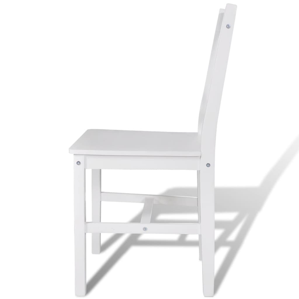 Chaises de salle à manger 6 pcs Blanc Pinède