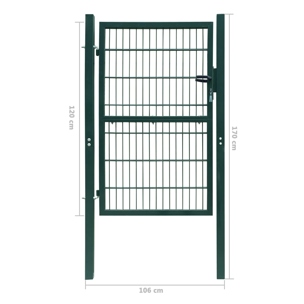 Portillon 2D (simple) Vert 106x170 cm