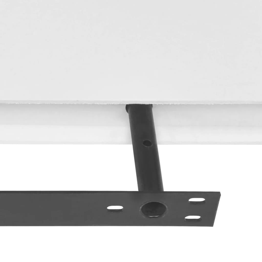 2 Etagères murales en MDF Blanc pour DVD/Livres