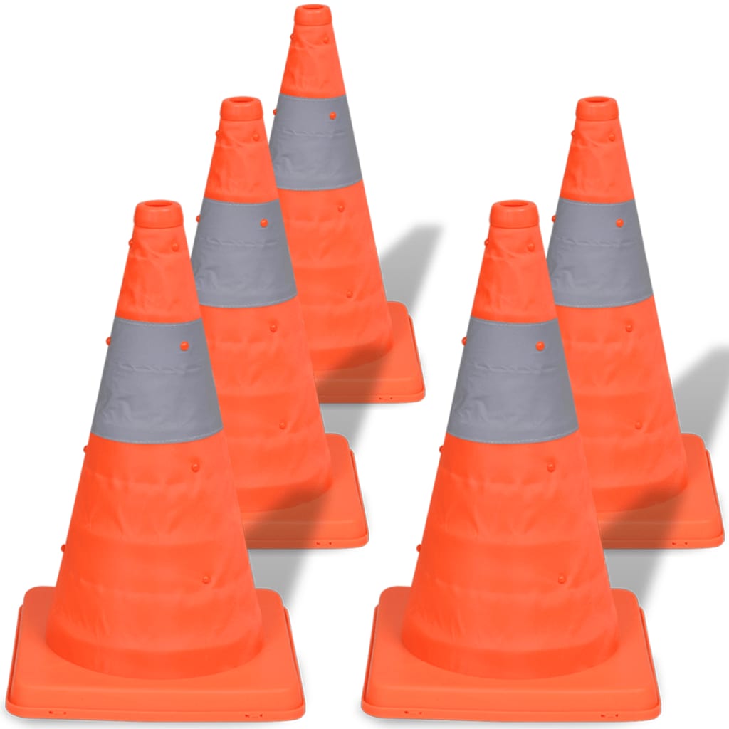 Cônes de signalisation escamotables 5 pcs 42 cm
