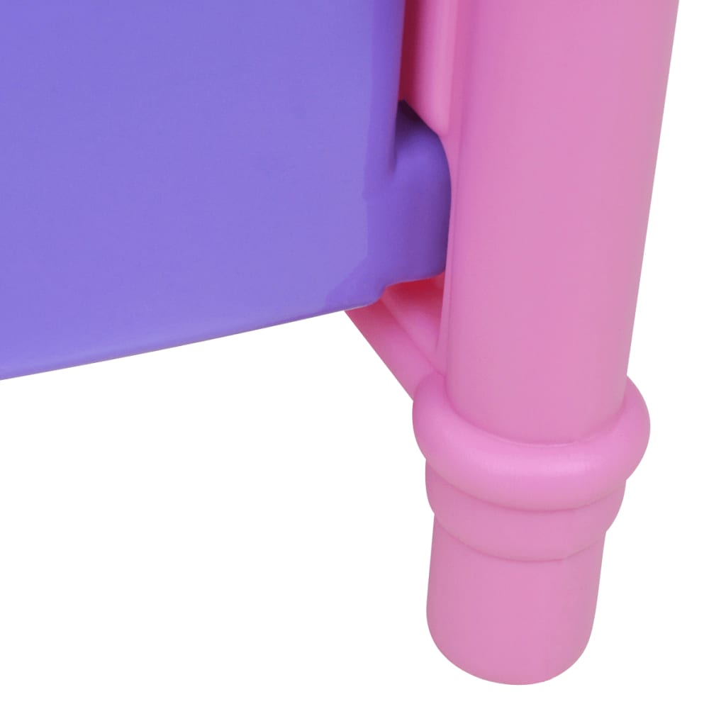 Lit de poupée pour chambre d'enfants Rose et violet