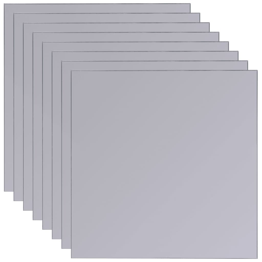 Carreaux de miroir sans cadre 8 pcs 20,5 cm
