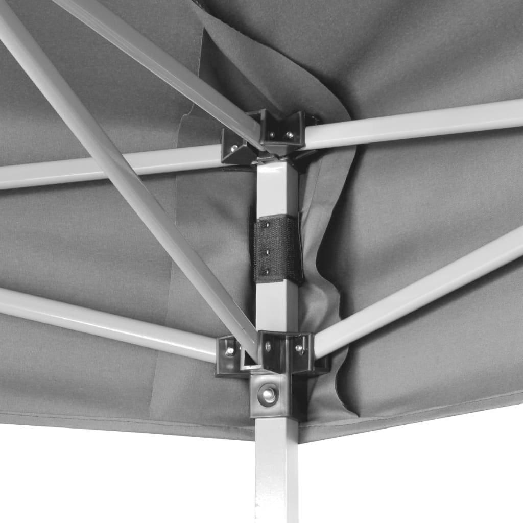 Chapiteau hexagonal pliable Gris 3,6x3,1 m