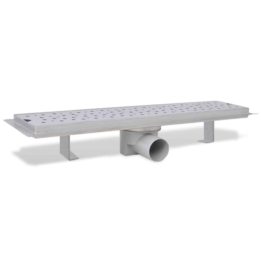 Drain de douche linéaire 530 x 140 mm en acier inoxydable