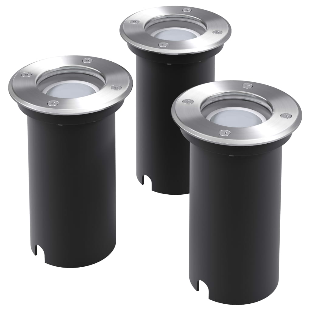 Lampe LED encastrable au sol d'extérieur 3 pièces Rond