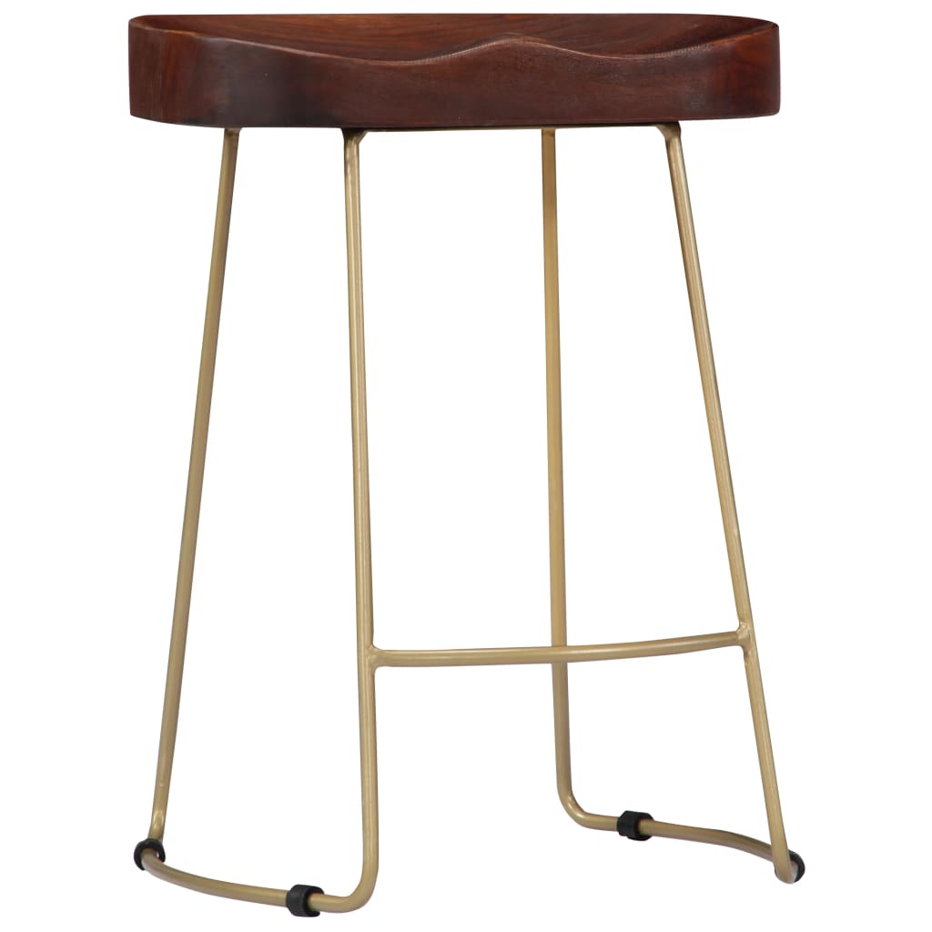 Tabourets de bar Gavin 2 pcs Bois de manguier massif