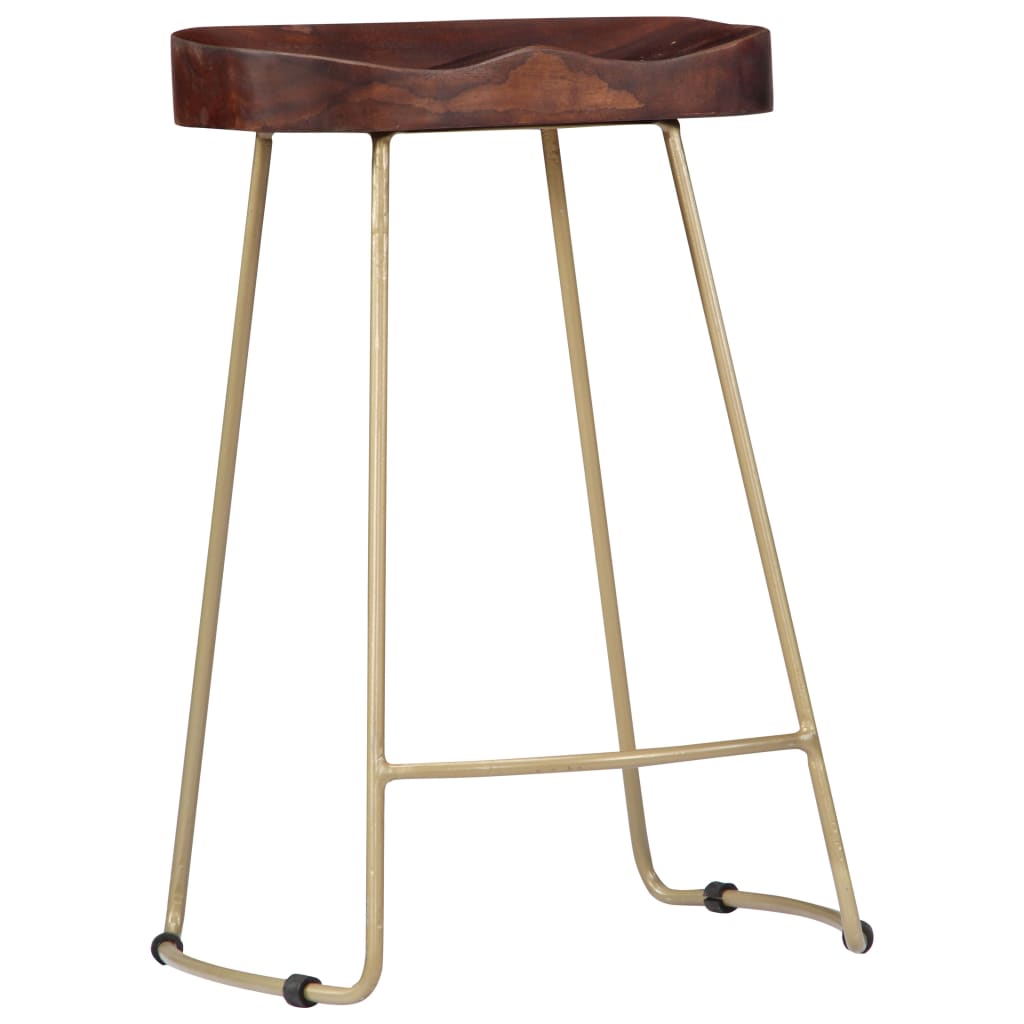 Tabourets de bar Gavin 2 pcs Bois de manguier massif