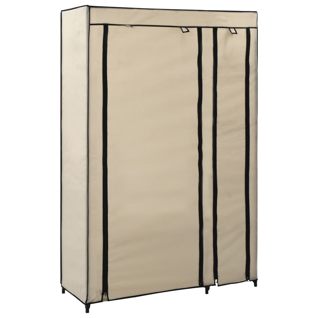 Folding Wardrobes 2 pcs cream