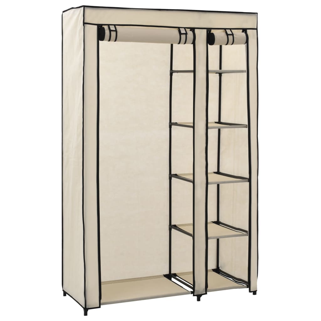 Folding Wardrobes 2 pcs cream