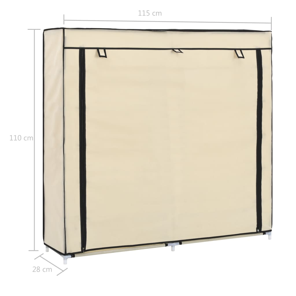 Shoe cabinet with cover cream