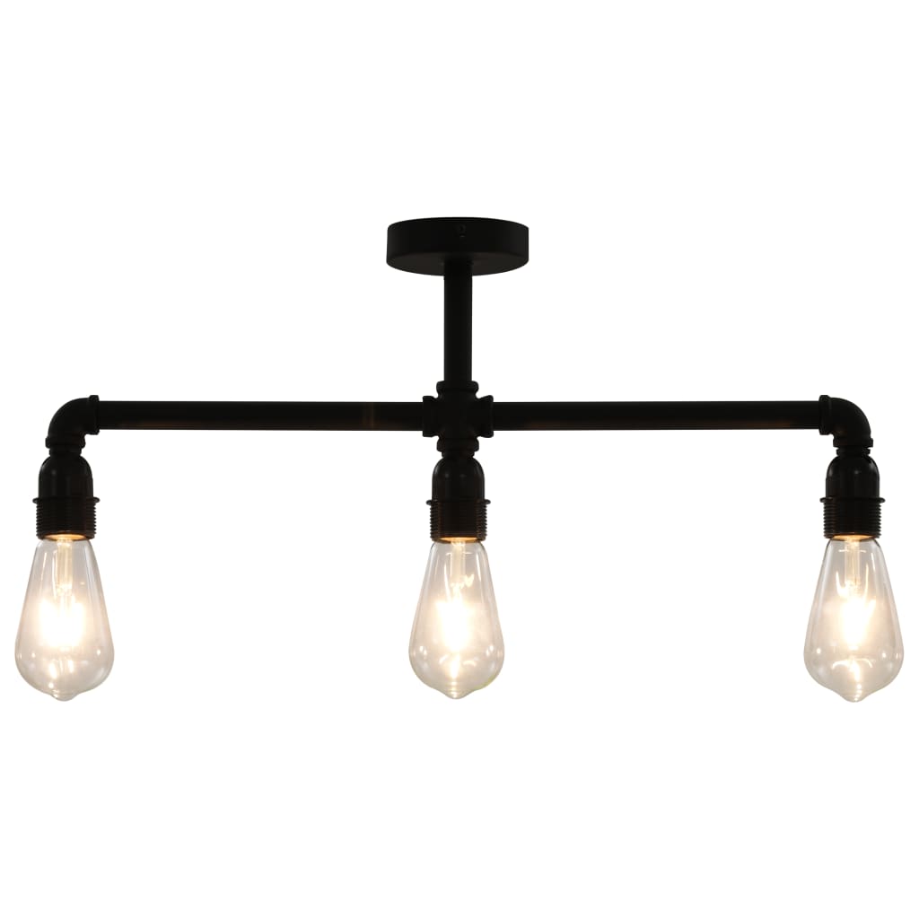 Plafonnier Noir 3 ampoules E27
