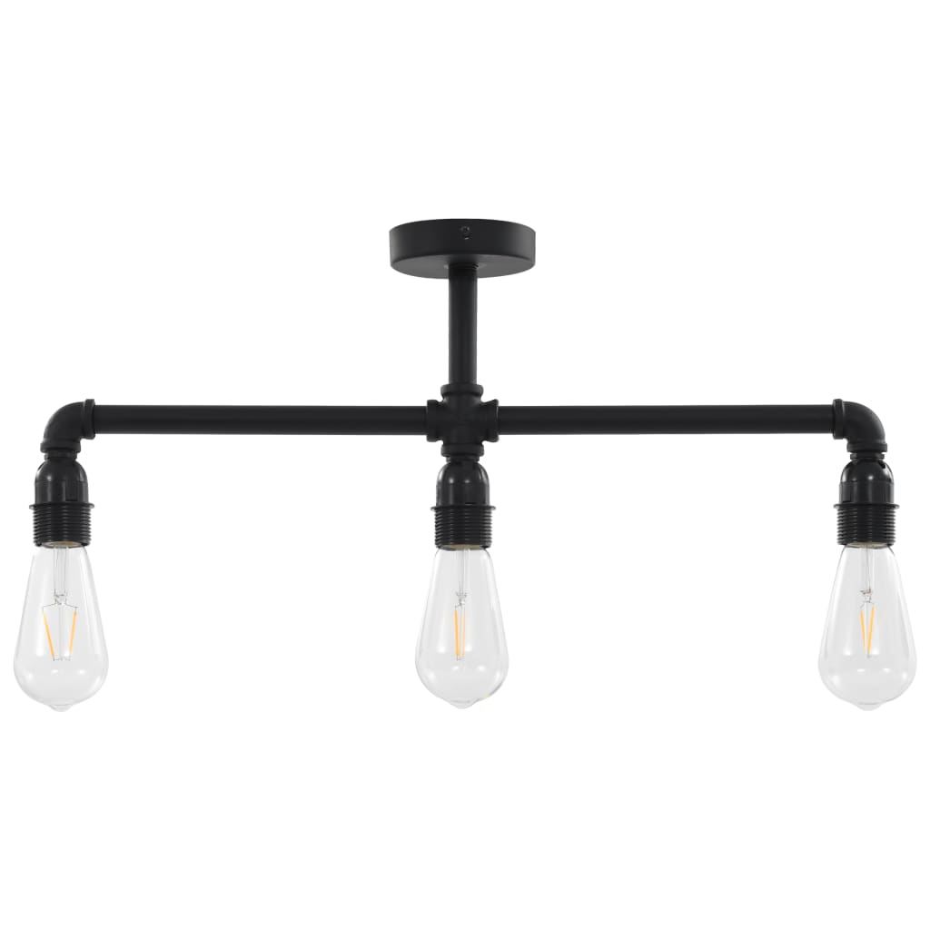 Plafonnier Noir 3 ampoules E27