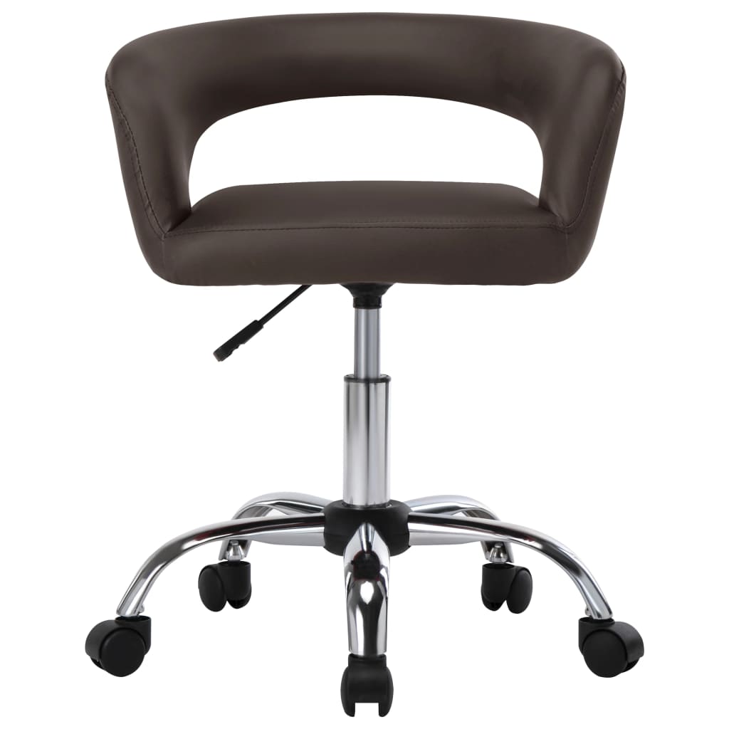 Chaises de salle à manger 2 pcs Marron Similicuir