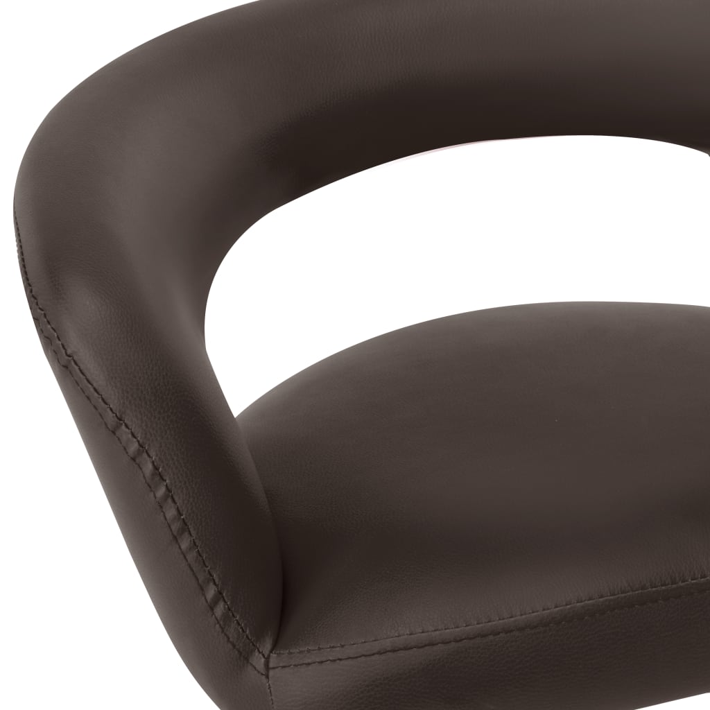 Chaises de salle à manger 2 pcs Marron Similicuir