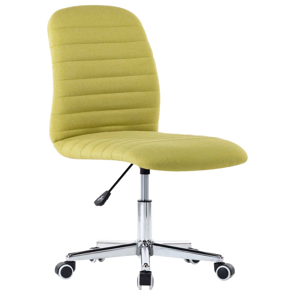 Chaises de salle à manger 2 pcs Vert Tissu
