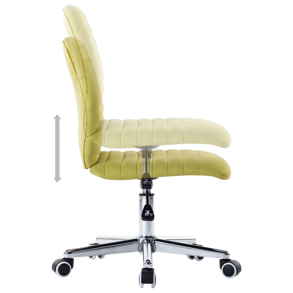 Chaises de salle à manger 2 pcs Vert Tissu