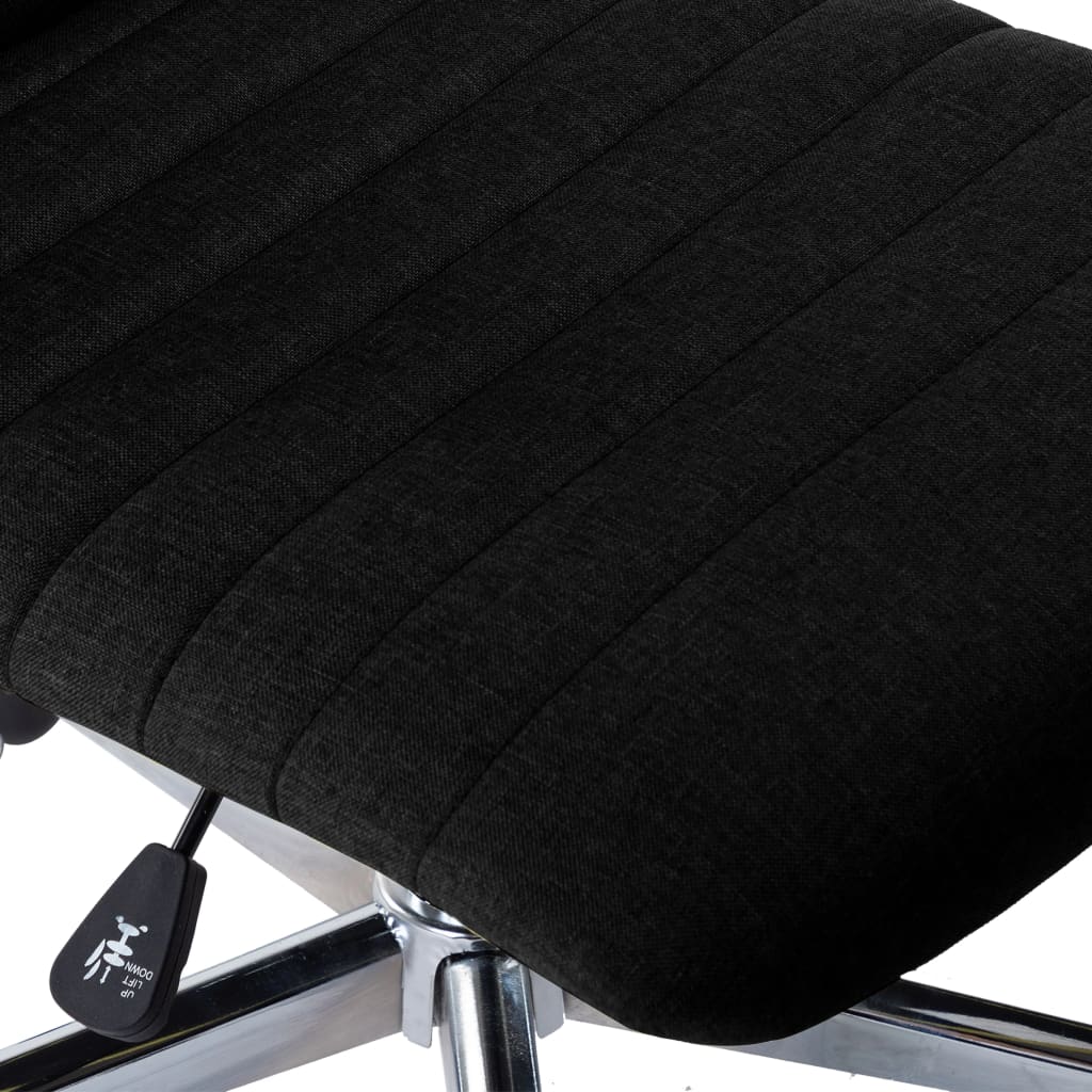 Chaises de salle à manger 2 pcs Noir Tissu