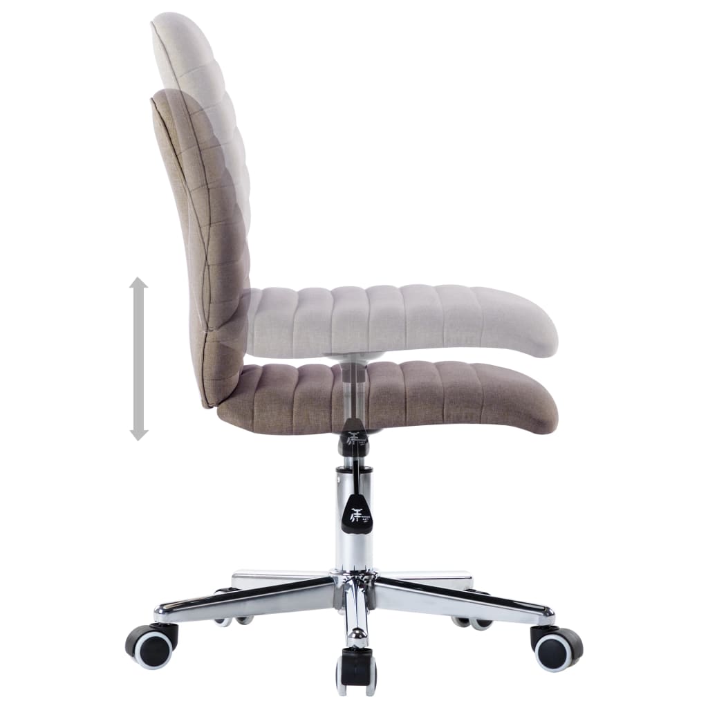 Chaises de salle à manger 2 pcs Taupe Tissu