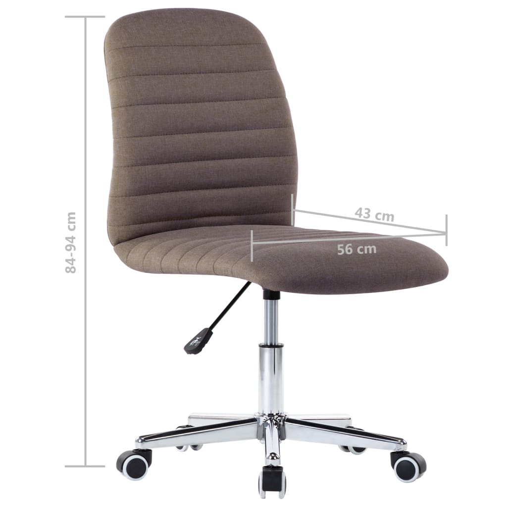 Chaises de salle à manger 2 pcs Taupe Tissu