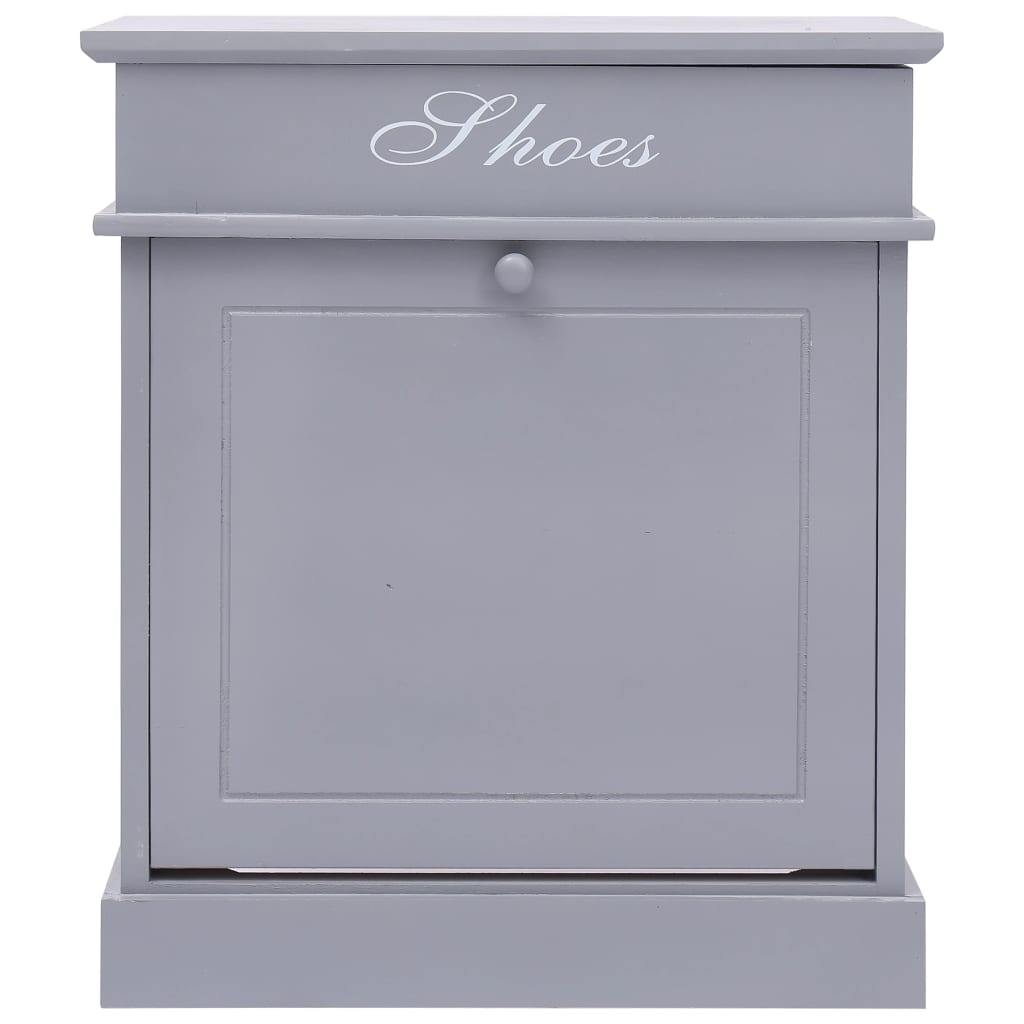 Armoire à chaussures Gris 50 x 28 x 58 cm Bois de Paulownia