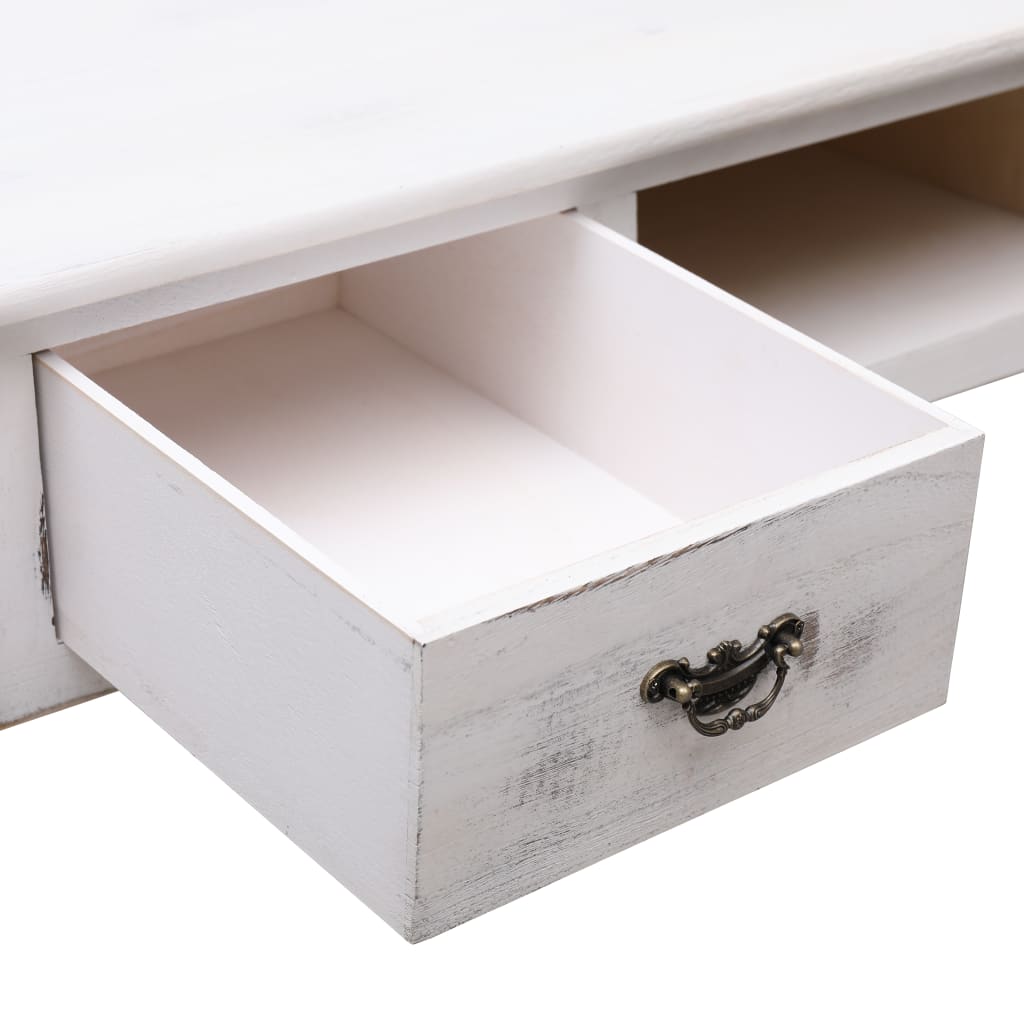 Table console Blanc antique 110 x 45 x 76 cm Bois