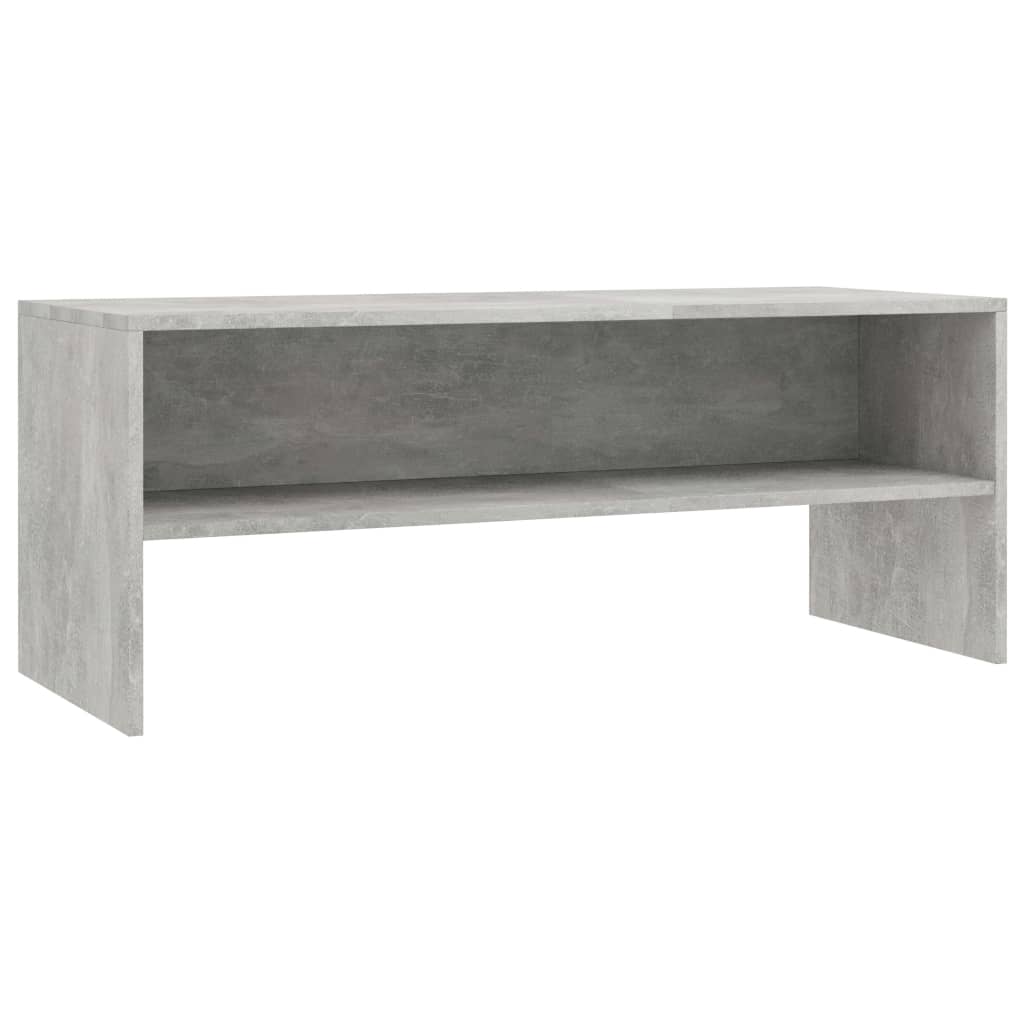 Meuble TV Gris béton 100 x 40 x 40 cm Aggloméré