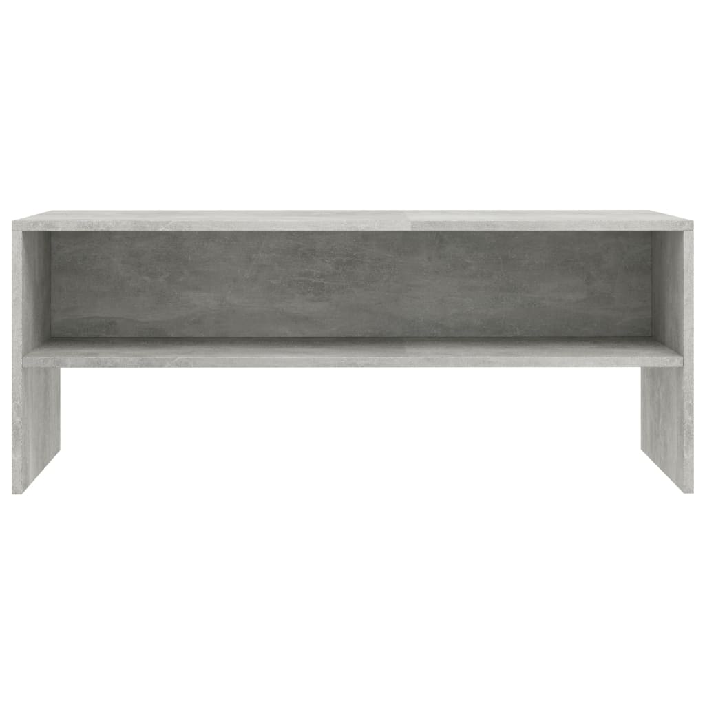 Meuble TV Gris béton 100 x 40 x 40 cm Aggloméré