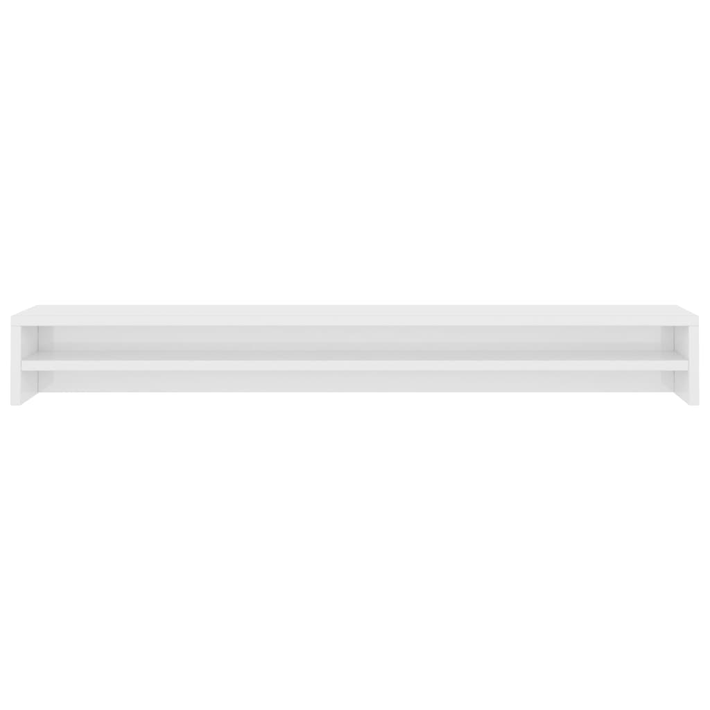 Support de moniteur Blanc brillant 100 x 24 x 13 cm Aggloméré