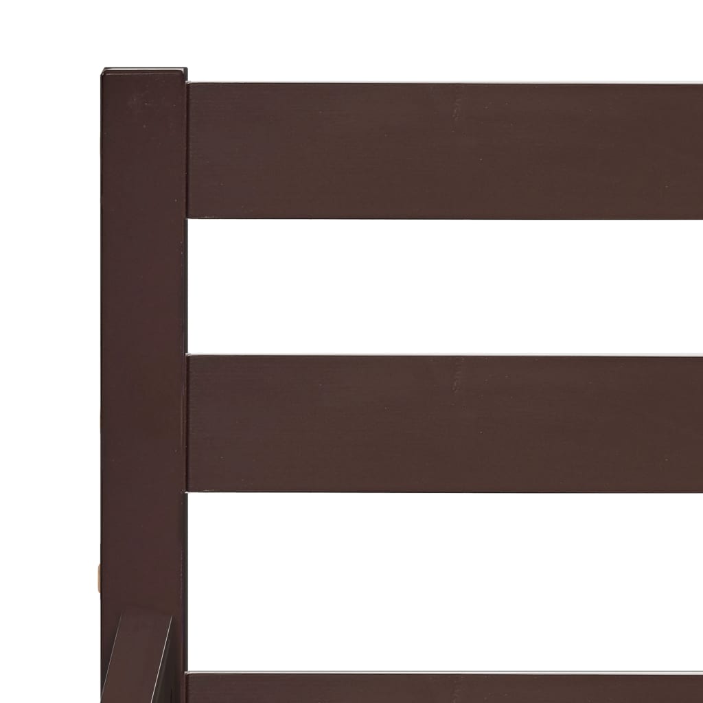 Cadre de lit Marron foncé Bois de pin massif 160 x 200 cm