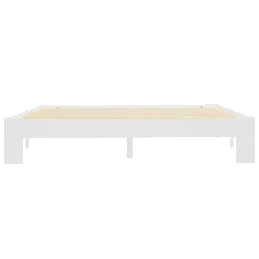Cadre de lit Blanc Bois de pin massif 160 x 200 cm