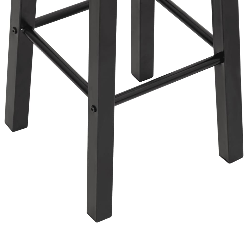Tabourets de bar 2 pcs Noir MDF