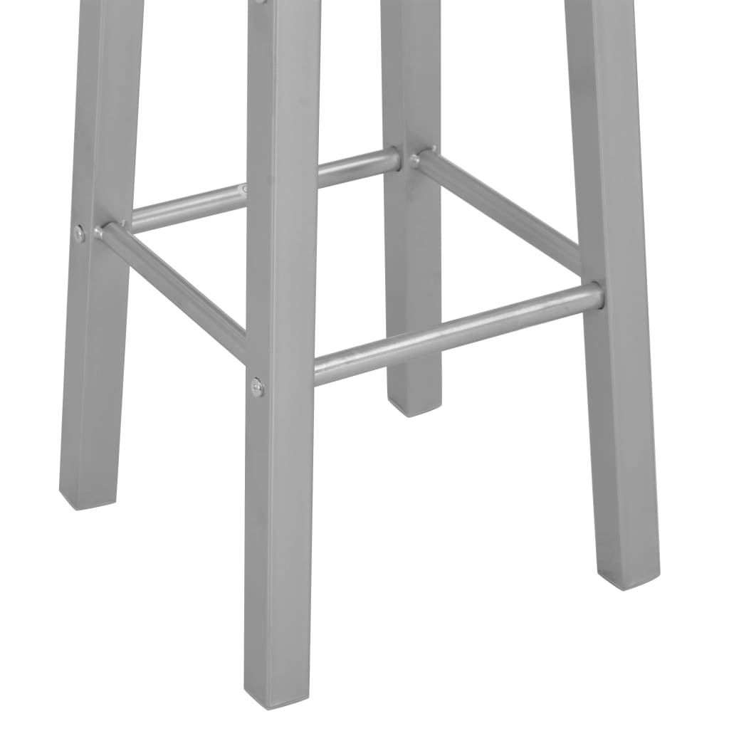 Ensemble de bar 3 pcs Bois et acier Noir
