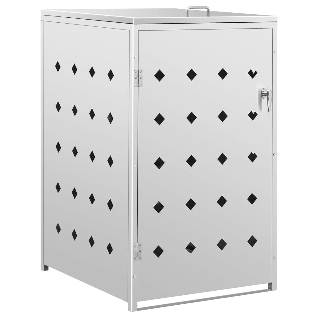 Abri pour poubelle sur roulettes 240 L Acier inoxydable