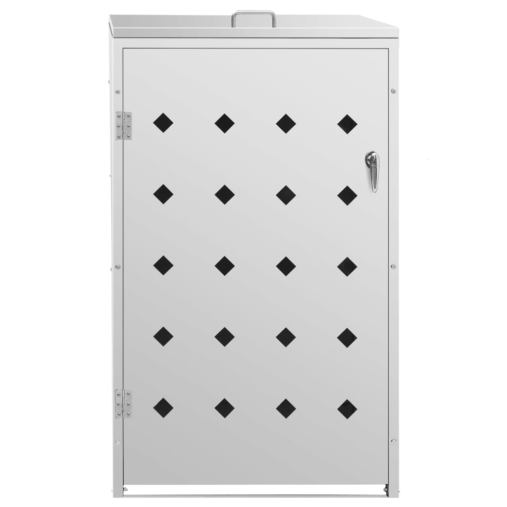 Abri pour poubelle sur roulettes 240 L Acier inoxydable