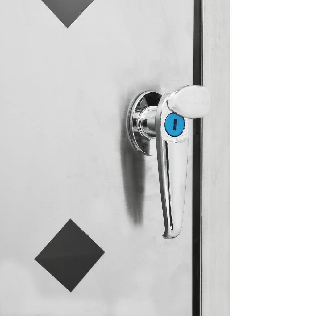 Abri pour poubelle sur roulettes 240 L Acier inoxydable