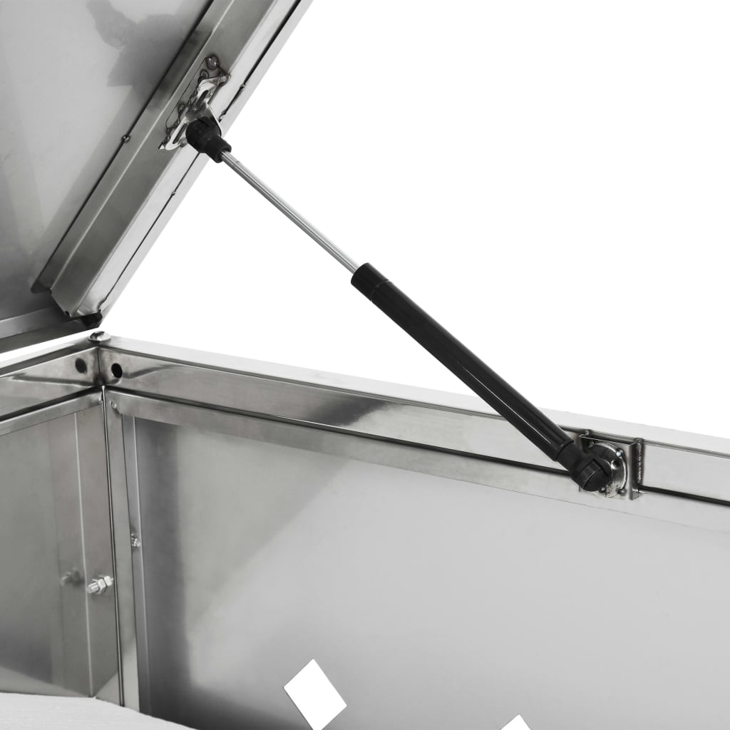 Abri de poubelle double sur roulettes 240 L Acier inoxydable