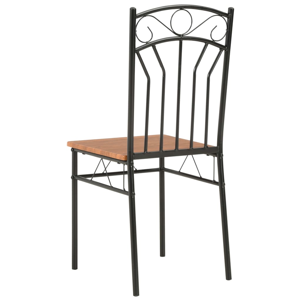 Chaises de salle à manger 6 pcs Marron MDF