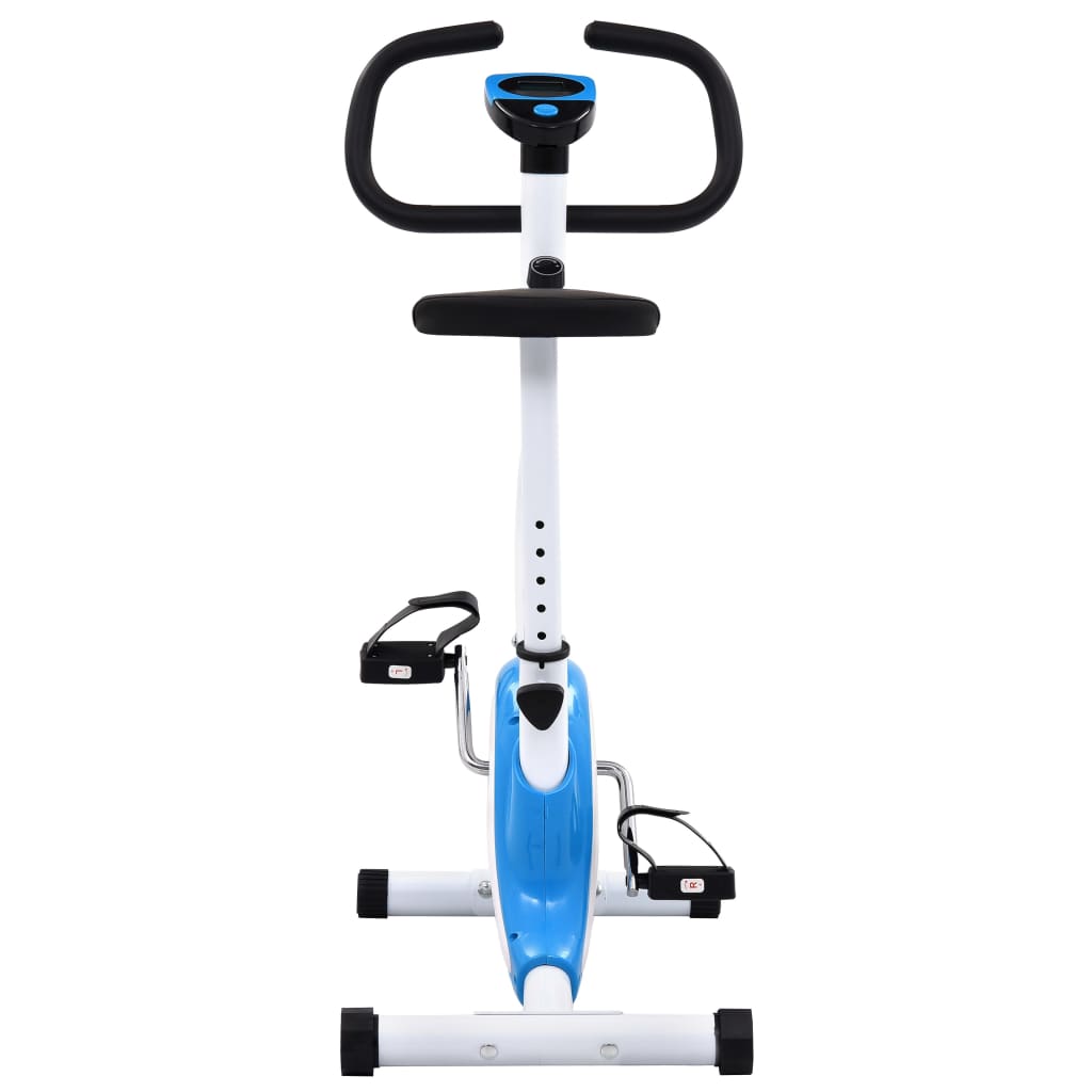 Vélo d'appartement avec résistance à courroie Bleu