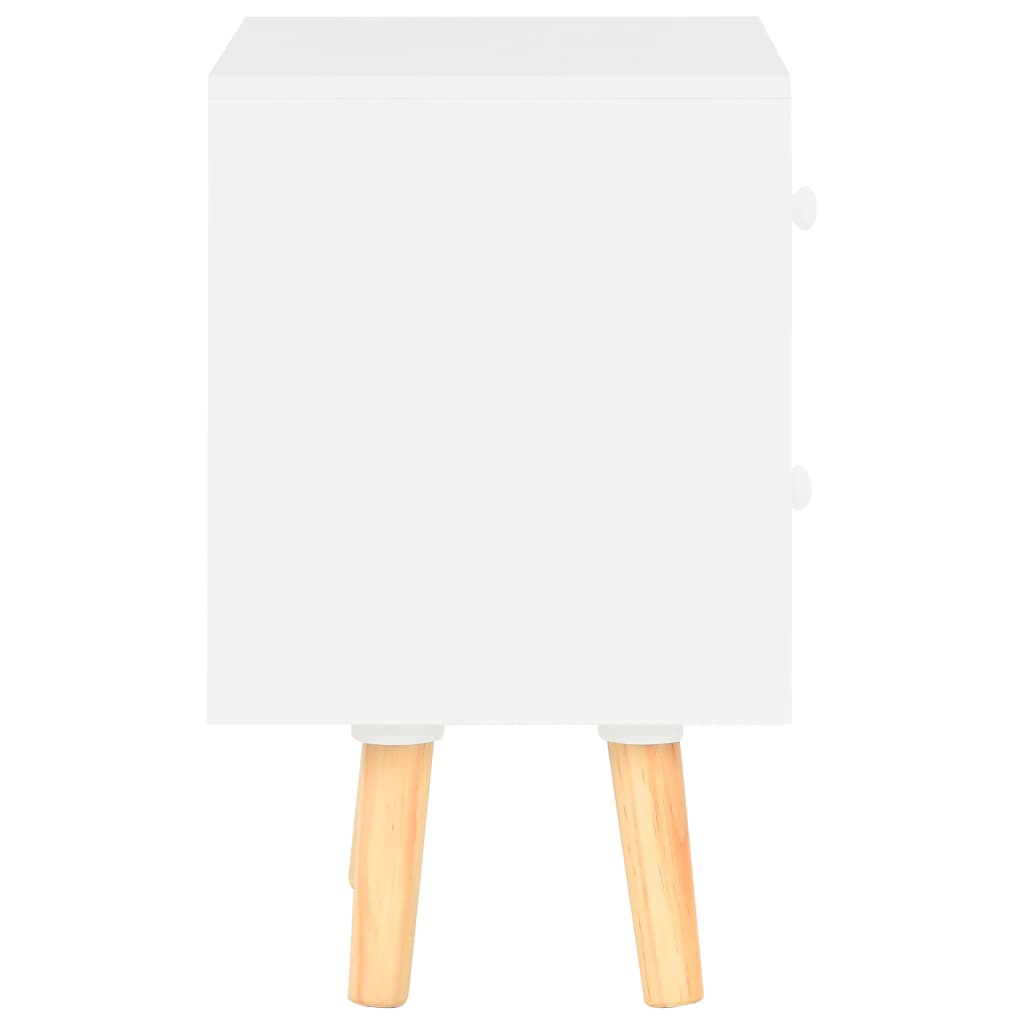 Tables de chevet 2 pcs Blanc 40 x 30 x 50 cm Pin massif