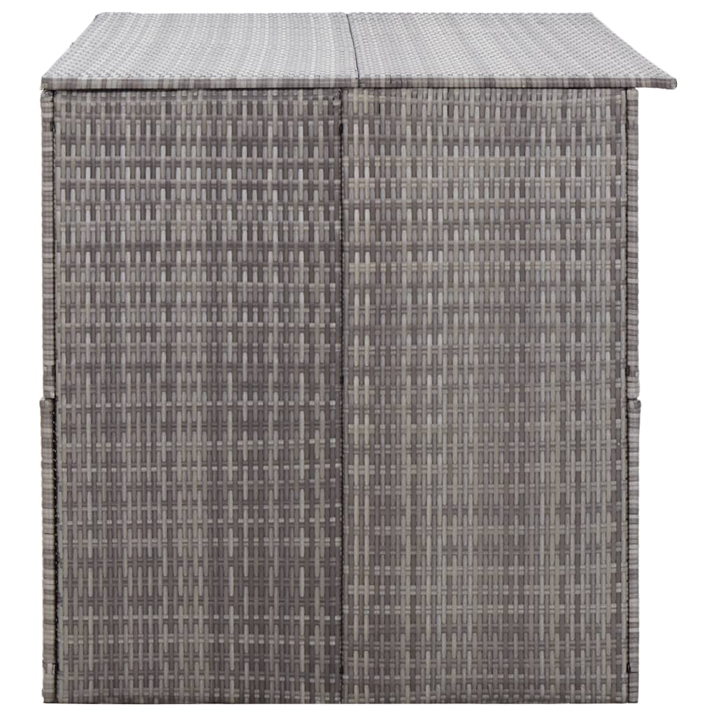 Boîte de rangement de jardin Gris 150x100x100 cm Résine tressée