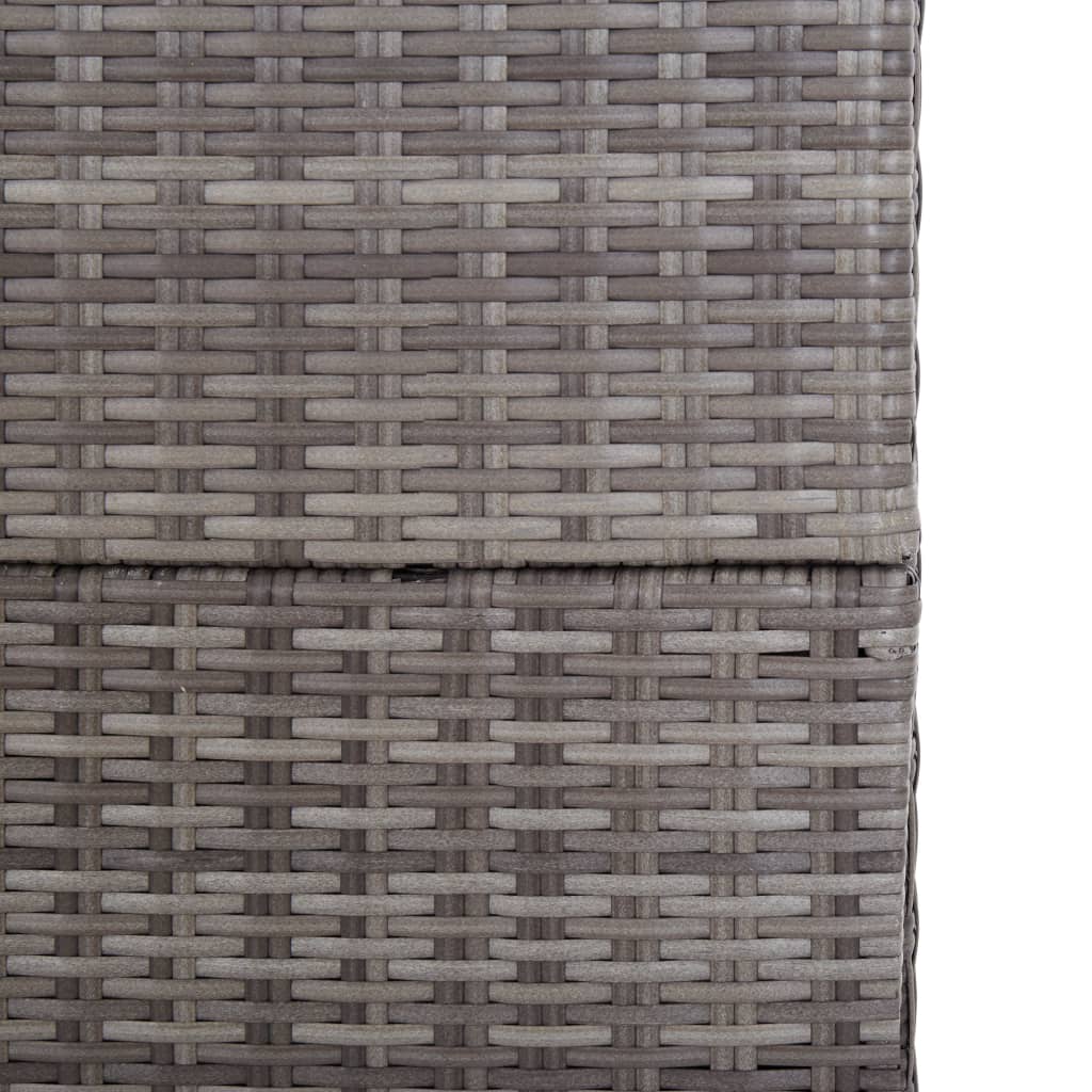 Boîte de rangement de jardin Gris 150x100x100 cm Résine tressée