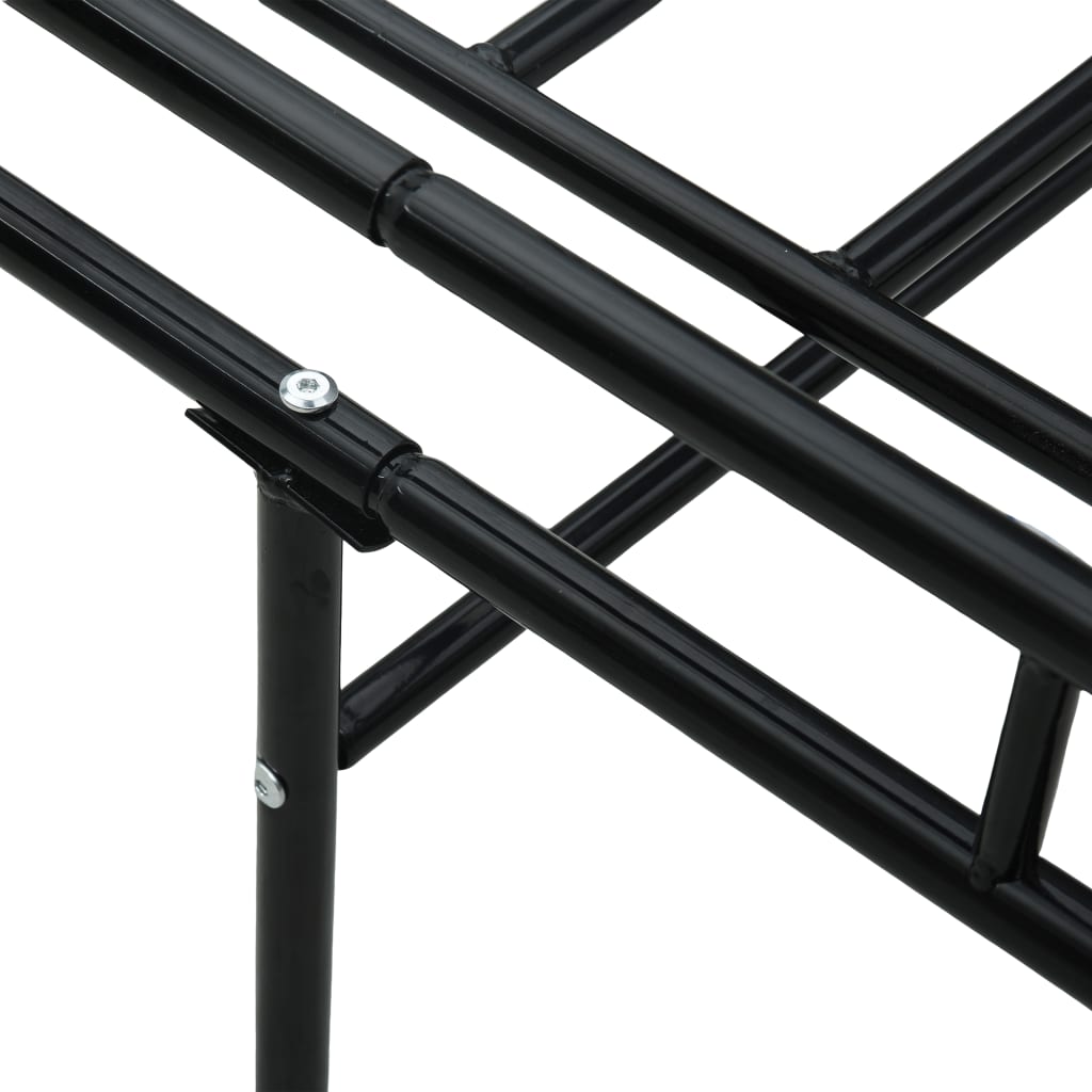 Cadre de lit de repos Noir Métal 90 x 200 cm