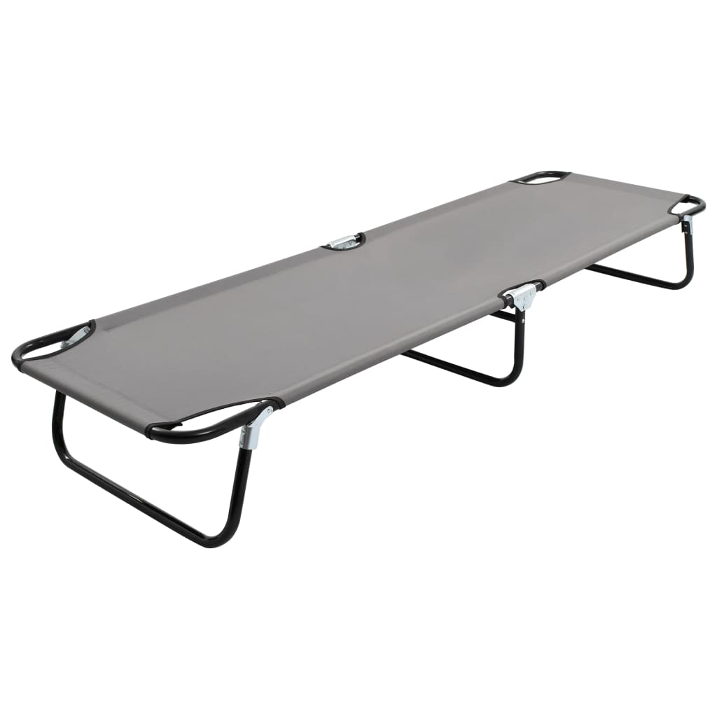Chaise longue pliable Gris Acier