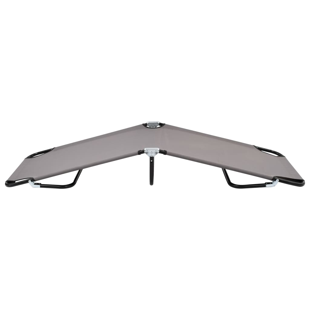 Chaise longue pliable Gris Acier