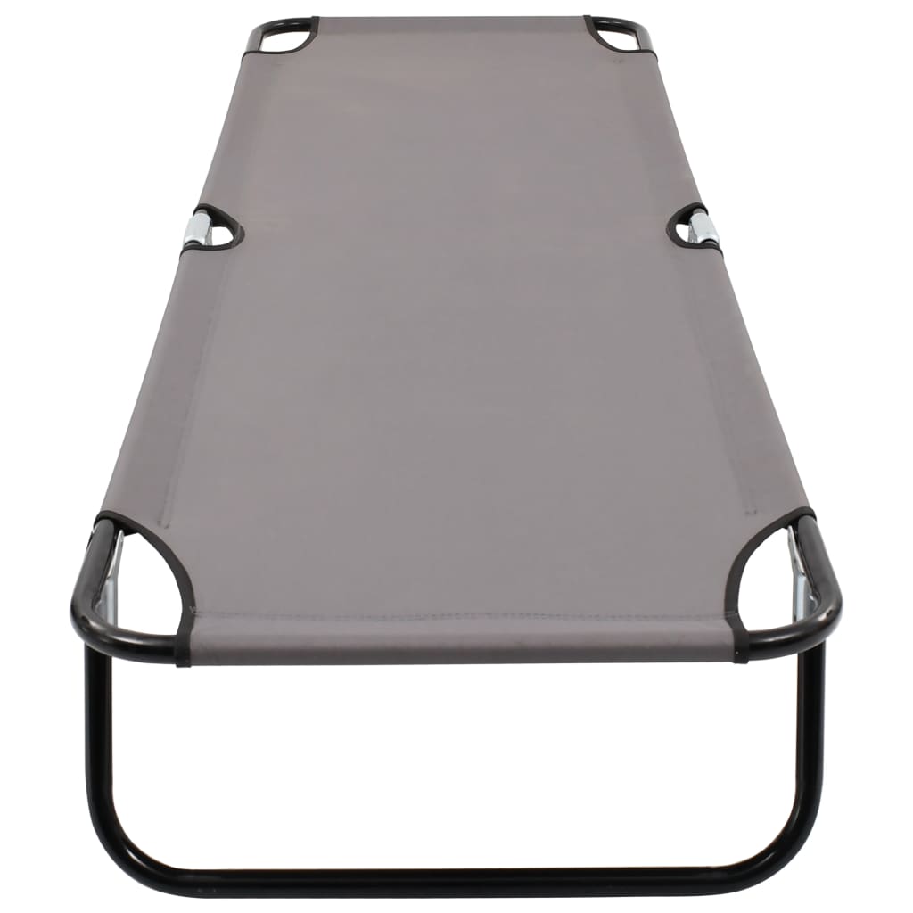 Chaise longue pliable Gris Acier