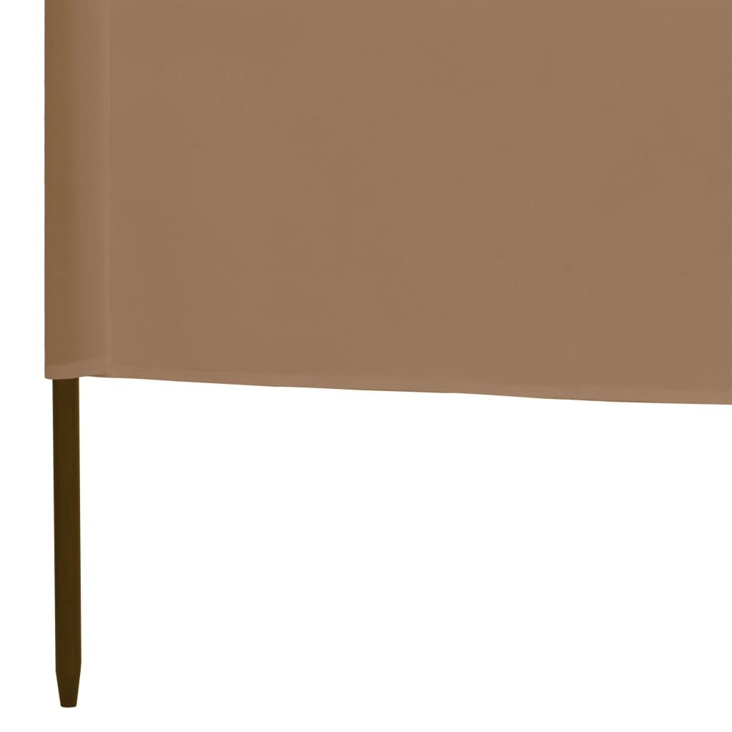 Paravent 3 panneaux Tissu 400 x 80 cm Taupe
