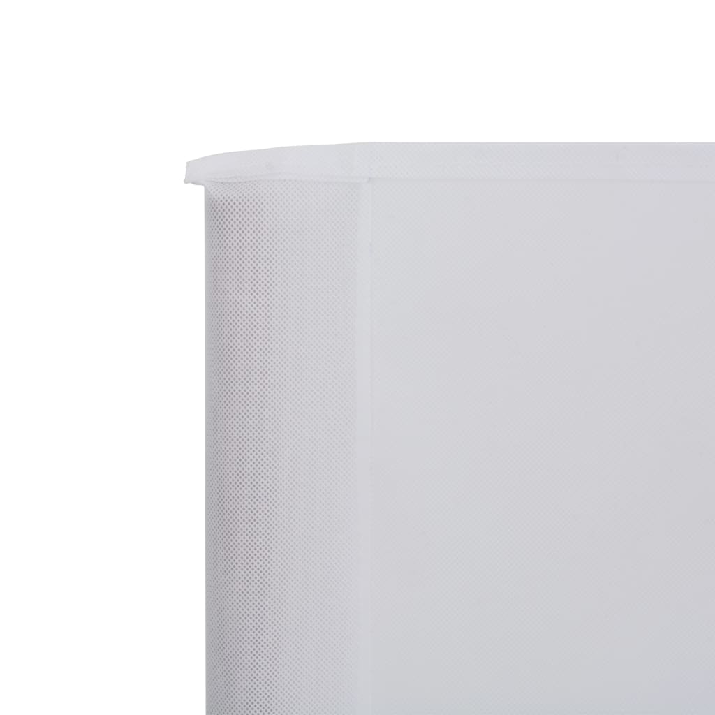 Paravent 5 panneaux Tissu 600 x 80 cm Blanc sable